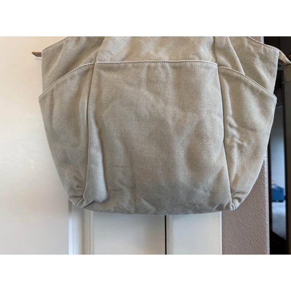 Tommy Bahama Khaki Solid Shoulder‎ Bag/Purse/Tote with Rope/Leather Handles - Picture 2 of 10